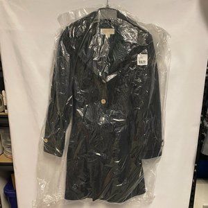 MICHAEL Michael Kors Wool Blend Trench Coat Black